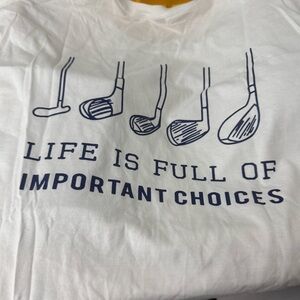 Life Is Full Of Important Choices- Michelob Ultra White Short Sleeve T-Shirt